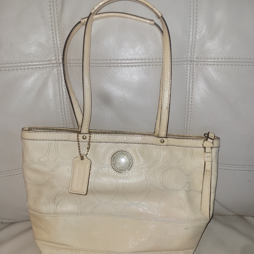 Coach Cream Tote Bag